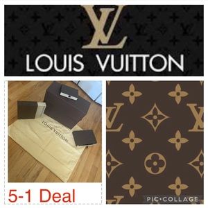 Deal…..5-1 New Louis Vuitton Boxes different unique sizes +XL dust bag